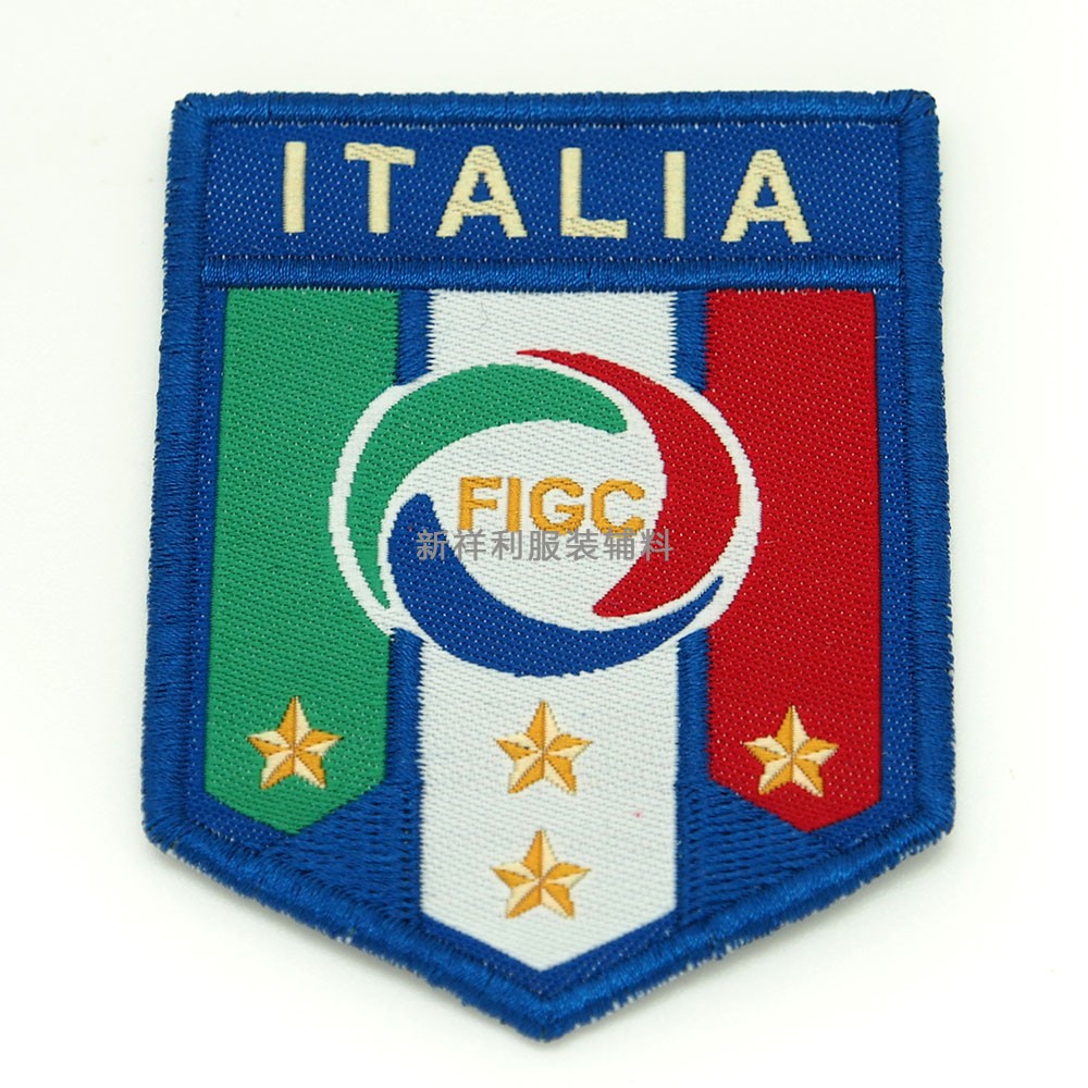 工厂电脑绣花章仔服装辅料刺绣臂章 复古徽章背胶魔术贴LOGO袖章