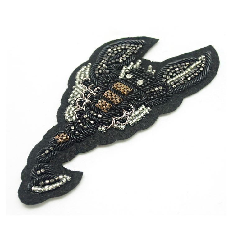 源头厂家立体印度绣新款金属丝绣花章服装箱包辅料批发可设计